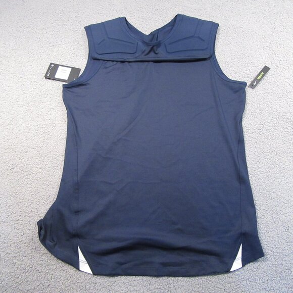 Nike Pro Men’s Sleeveless Padded Football Top 3XL Navy White Vapor Speed 2 Shirt - Picture 10 of 13